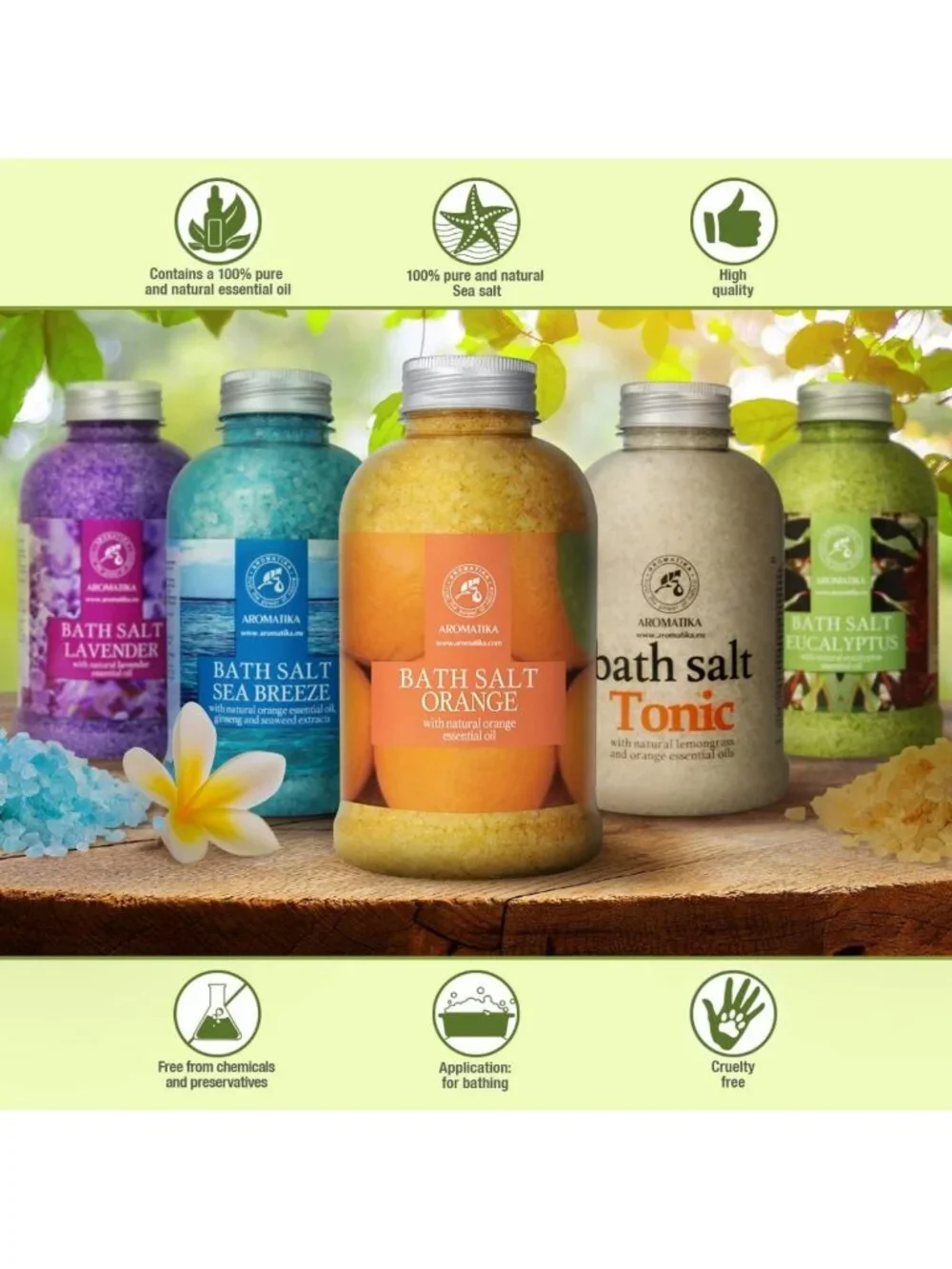 Revitalizing Orange Bath Salts with Natural Essential Oil - Spa & Wellness 21.16